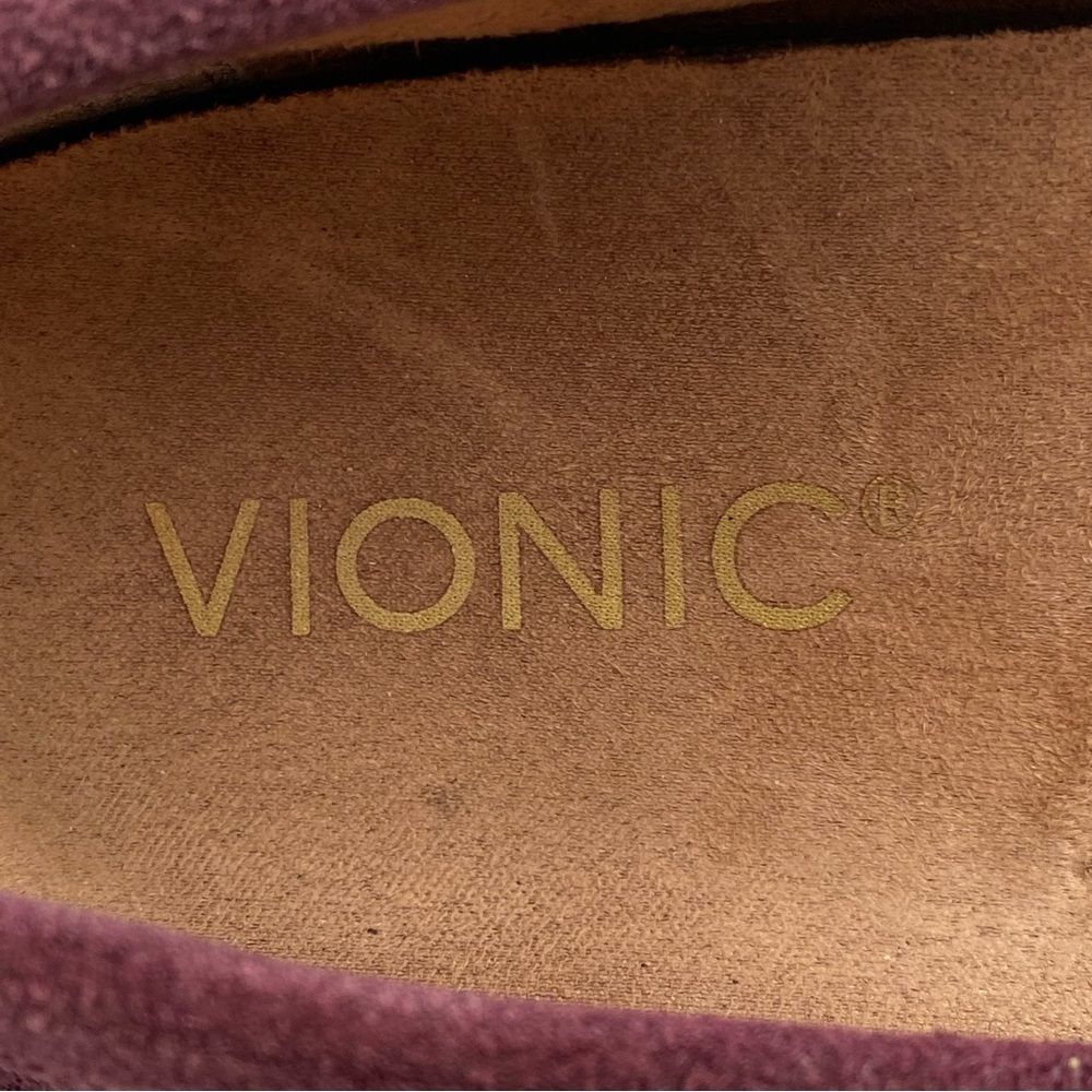 Vionic Purple Plum Debbie Casual Slip-On Suede Driving Flats Moccasins Size 8 - Picture 11 of 13